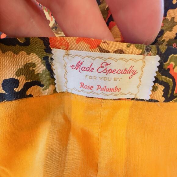 Vintage Handmade Autumn Floral Maxi Skirt | A-Line 70s Boho Lined | 30” Waist M - Picture 6 of 7